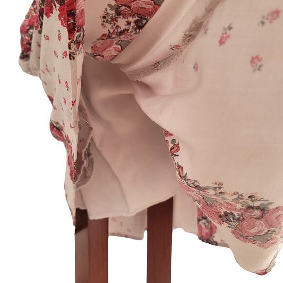 Free People Simona Floral Roses Midi Backless Halter Dress WITH POCKETS Size M - Picture 9 of 14